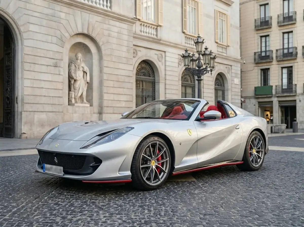 Ferrari 812 GTS 2024, profil latéral — Monaco Super Car Rental, Monaco. Ferrari 812 GTS in Monaco La location d'une Ferrari 812 GTS à Monaco met à votre…