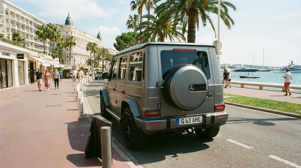 Mercedes Benz G63 2023, vue avant — Monaco Super Car Rental, Monaco. Mercedes Benz G63 in Monaco La location d'un Mercedes Benz G63 à Monaco met à votre…