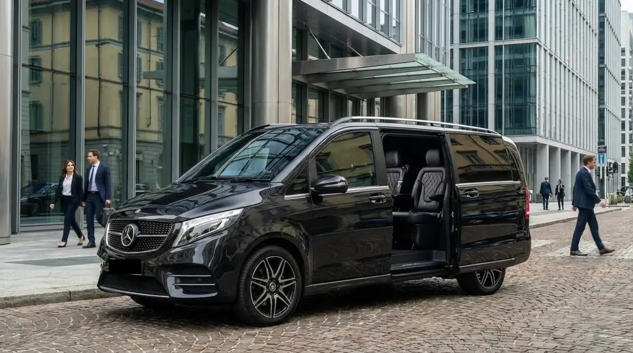 Mercedes V Class 2026, intérieur — Monaco Super Car Rental, Monaco. Mercedes Benz V Class in Monaco Opter pour la location d'un Mercedes Benz V Class à…